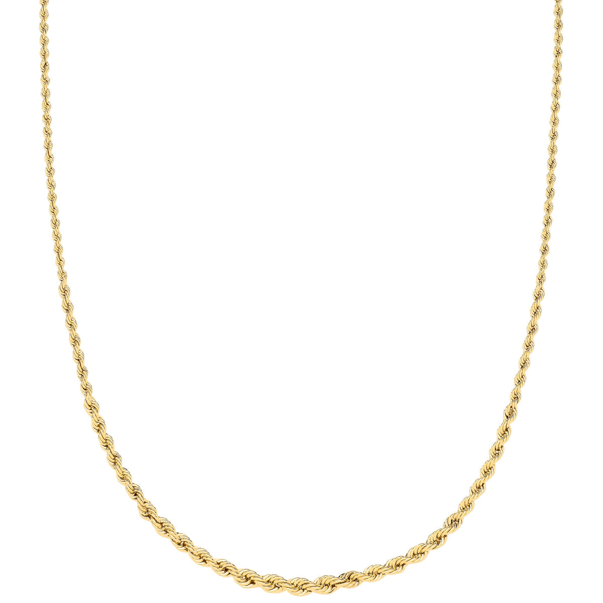 Yellow Gold Graduated Rope 18" Necklace