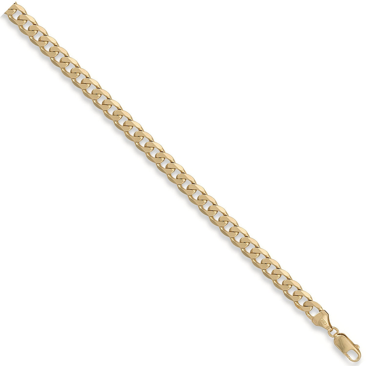 Yellow Gold 7.0MM Curb Chain Bracelet