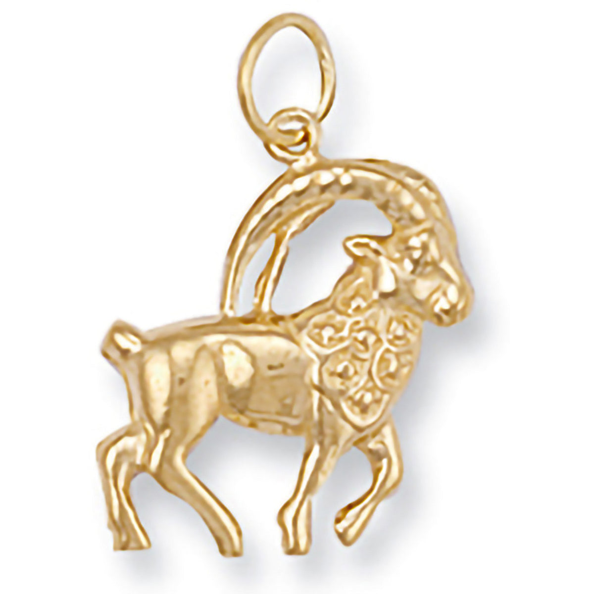 Yellow Gold Capricorn Zodiac Pendant